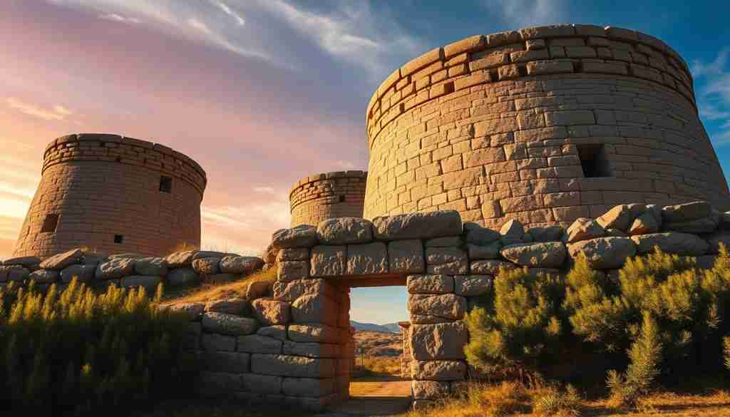 Nuragic defensive structures architecture